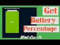 How to get real time battery percentage HTML-CSS-JS Current battery percentage by CodoBlog
