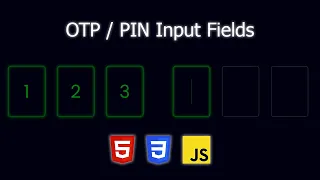 Create an OTP PIN Input Field with Autofocus HTML CSS and JavaScript