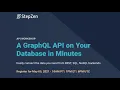 A Grap L API on Your Database in Minutes
