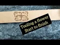 Tooling a flower in leather from start to finish