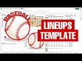 HOW TO Manage a Youth Baseball Lineup FREE Spreadsheet Template