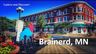 Brainerd MN A 4K City Walking Tour