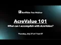 Webinar - AcreValue 101 What can I accomplish with AcreValue