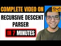 Recursive Descent Parsing in Compiler Design