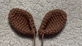HOW TO CROCHET Lamb ears Crochet animal ears Crochet lamb ears