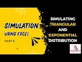5 Triangular and Exponential Distributions Simulation using Excel