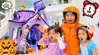 GIANT Trick or Treat Adventure at Home and Other Games! 1+ Hour of Classic Ryan and Family Fun!