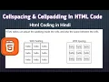 Html Code - Cellspacing Cellpadding Table Cellspacing Celpadding Html Coding