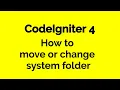 CodeIgniter 4 HMVC - How to move system folder to new location