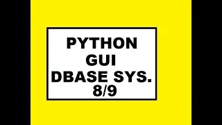 Python GUI Dbase Sys