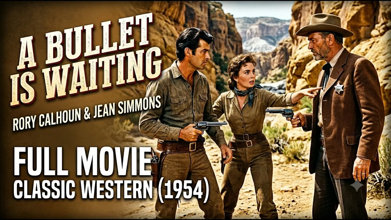 A Bullet Is Waiting (1954) | Rory Calhoun & Jean Simmons | CLASSIC WESTERN THRILLER Full Movie
