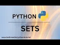 Python Sets - Set Methods and Operations