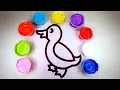 Duck Coloring Page for Kids Painting Fun for Children Learning Art Colors Colorful Creative Kids