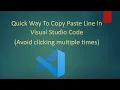 How To Copy Paste Line Of Code in VS Code