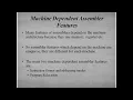Machine dependent assembler features