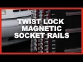 ARES Tool 60171 3pc 15 5 Red Twist Lock Magnetic Socket Rail Set - Hold up to 36 sockets
