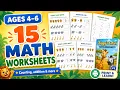 Maths Pack Printable Worksheets for Kids Counting Addition More Ages 4 6 Ziggy s Safari