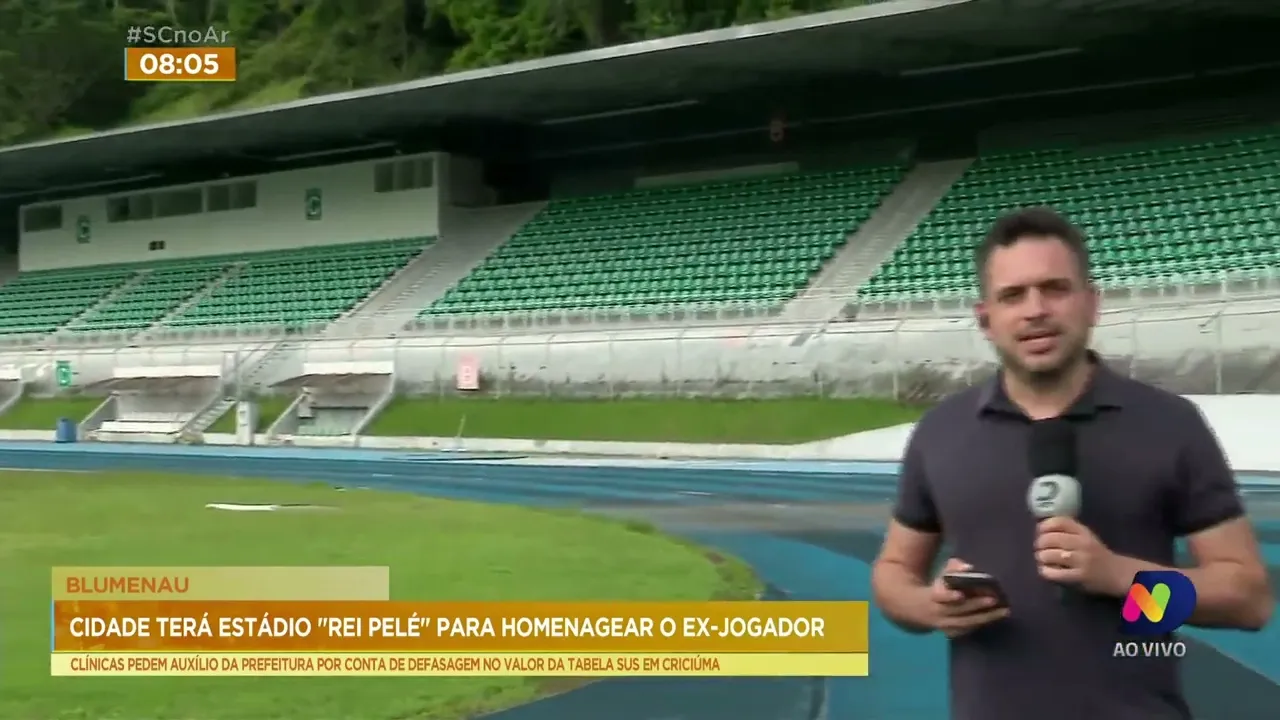 Blumenau terá estádio "rei Pelé" para homenagear o ex-jogador