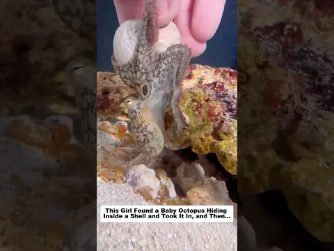 This Girl Found a Baby Octopus Hiding Inside a Shell and Took It In, and Then…