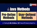 Java Methods Pre Define and User Defined Methods in Java Java Telugu Tutorials