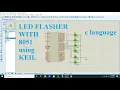 how to make an led with 8051 microcontroller using c language keil u vision