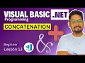 VB Net Concatenation Operator Operator For Concatenation of Strings Integers in Visual Basic