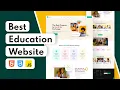 How to Build Creative Education Website Using HTML CSS JavaScript