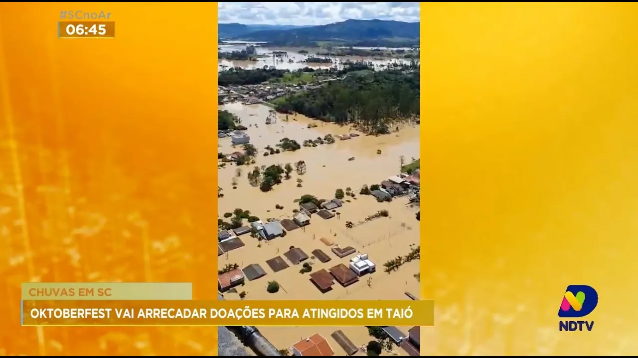Chuvas em SC: Oktoberfest vai arrecadar doações para atingidos em Taió