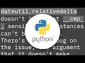 Comparing dateutil relativedelta
