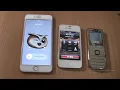 Incoming call \u0026Outgoing call at the Same Time Nokia 6700 Gold+Iphone 4s ios 6+6s Plus Gold