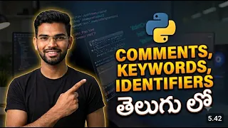 3 Python for Beginners in Telugu Comments Keywords Identifiers