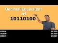 Decimal Equivalent of 10110100