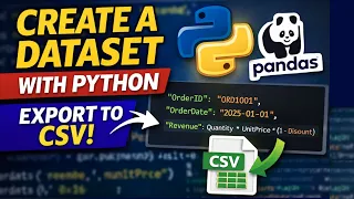 How to Create a Dataset Using Python Generate Sample Data Export to CSV Pandas Tutorial