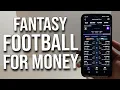 How to Play FANTASY FOOTBALL for MONEY on Yahoo Fantasy App