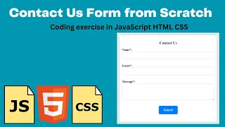 Contact Us Form with Validation in JavaScript HTML CSS Learn how to make a Form and validate it