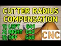 Cutter Radius Compensation CNC CAM G41 G42 G40 GTU