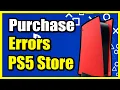 How to Fix PS5 Store Purchasing Errors or Not Working Easy Tutorial