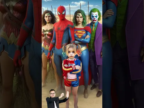 Superhero Red Light, Green Light | Who is best? Spiderman vs Joker vs Supergirl #shorts #spiderman