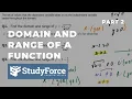 Find the Domain and Range of a Function Part 2