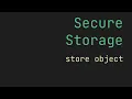FLUTTER Secure Storage save object