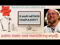 Signature of the main method in Java legal ways to write the Signature of the main method in Java