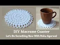 DIY Macrame Coaster The Easiest Macrame Coaster for Beginners Boho Table Decor Tutorial