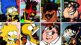 FNF Pibby The Simpsons VS Family Guy (Anarchy at Springfield, Darkness Takeover)