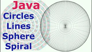 Java Animation and source code - Draw Circles Lines Sphere Spiral Paint Frame Geometry