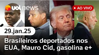 Deportados dos EUA: novo voo chega ao Brasil em fevereiro; aprovação de Lula, Mauro Cid + | UOL News