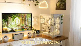 building my dream white gaming PC rtx 5070 ti ryzen 7 9800x3d nzxt h9 flow