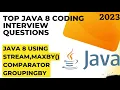 Java 8 Programming Coding interview Questions and Answers using Map Filter groupingBy and MaxBy