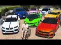 GTA 5 - Stealing Luxury BMW Cars with Michael Real Life Cars