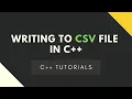 C Tutorials - CSV output file