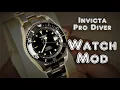 Invicta Watch Mod Pro Diver To Rolex Yacht Master Homage